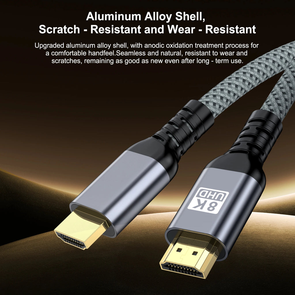 HDMI 2.1 Cable  8K 60Hz 4K 240Hz 48Gbps  Ultra High Speed HDR for HD TV Laptop Projector PS4 PS5