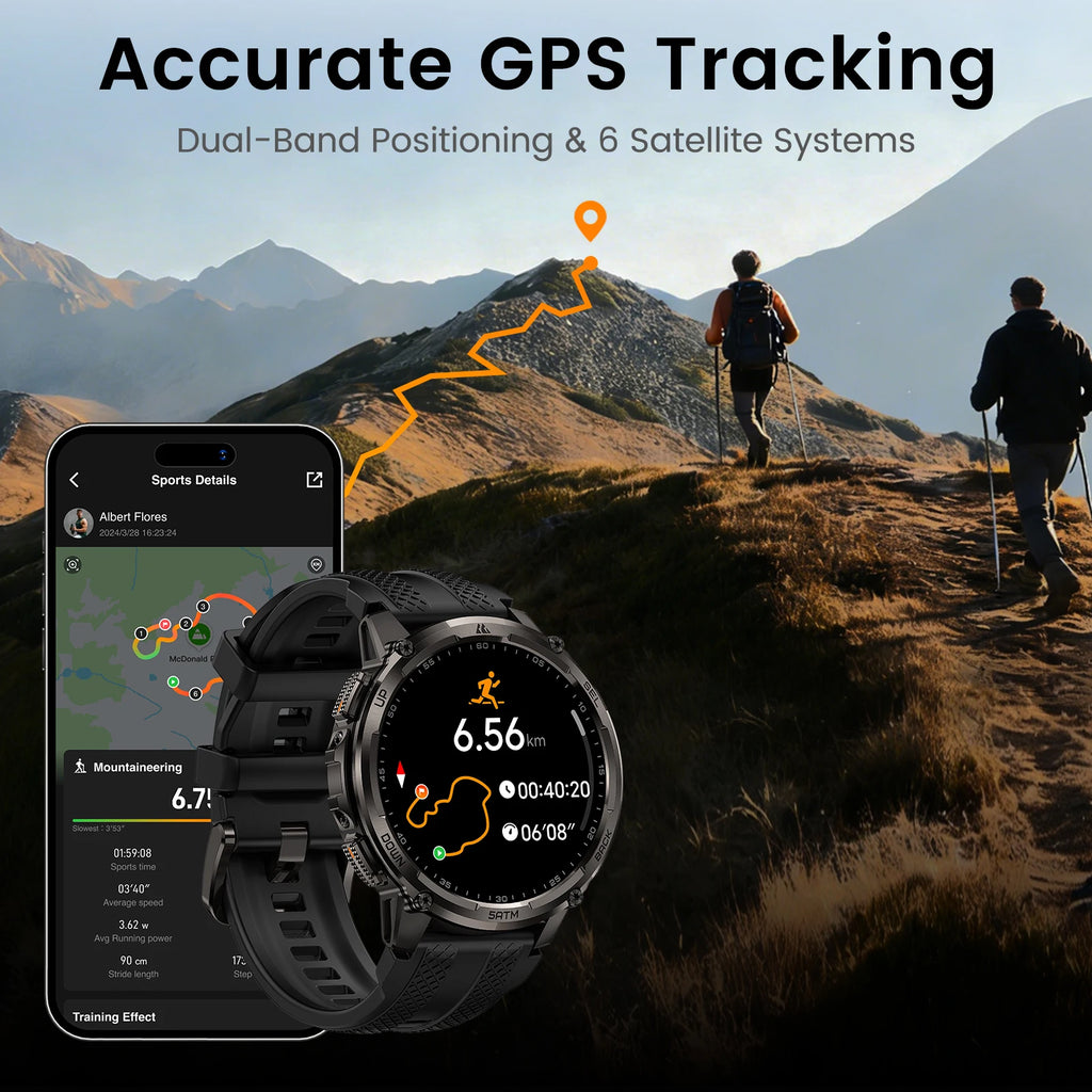 KOSPET Men’s Outdoor Rugged Smartwatch with Flashlight