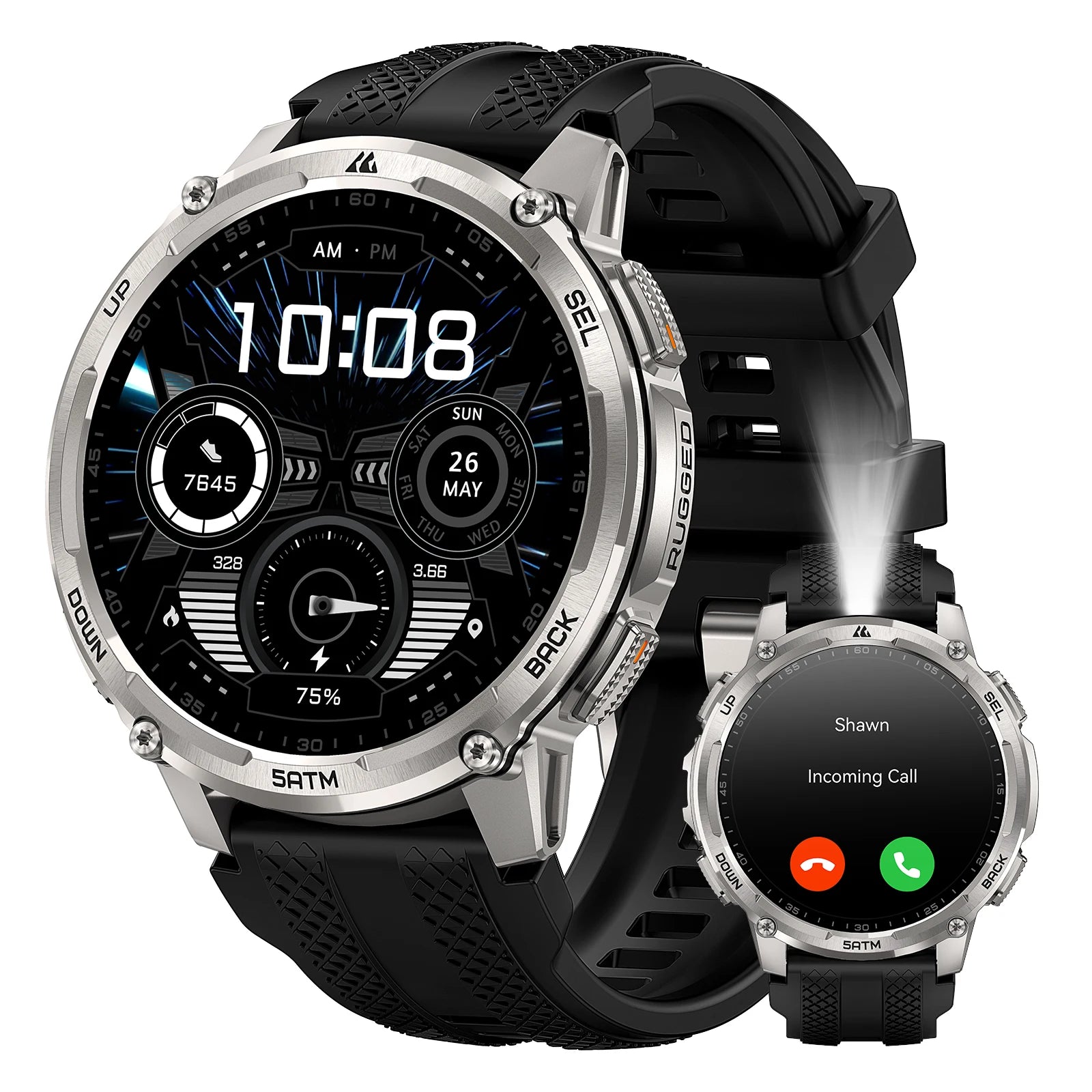 KOSPET Men’s Outdoor Rugged Smartwatch with Flashlight