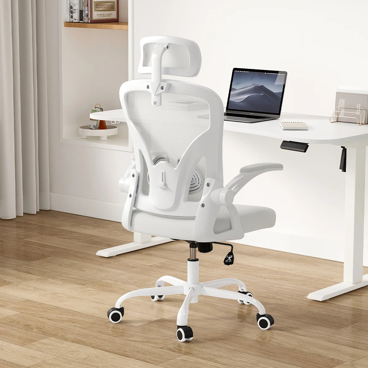 Farini Ergonomic Office Chair, Home Office Desk Chair with Adjustable Lumbar Support, Headrest & Armrest, High Back Computer Chair for Work, Study