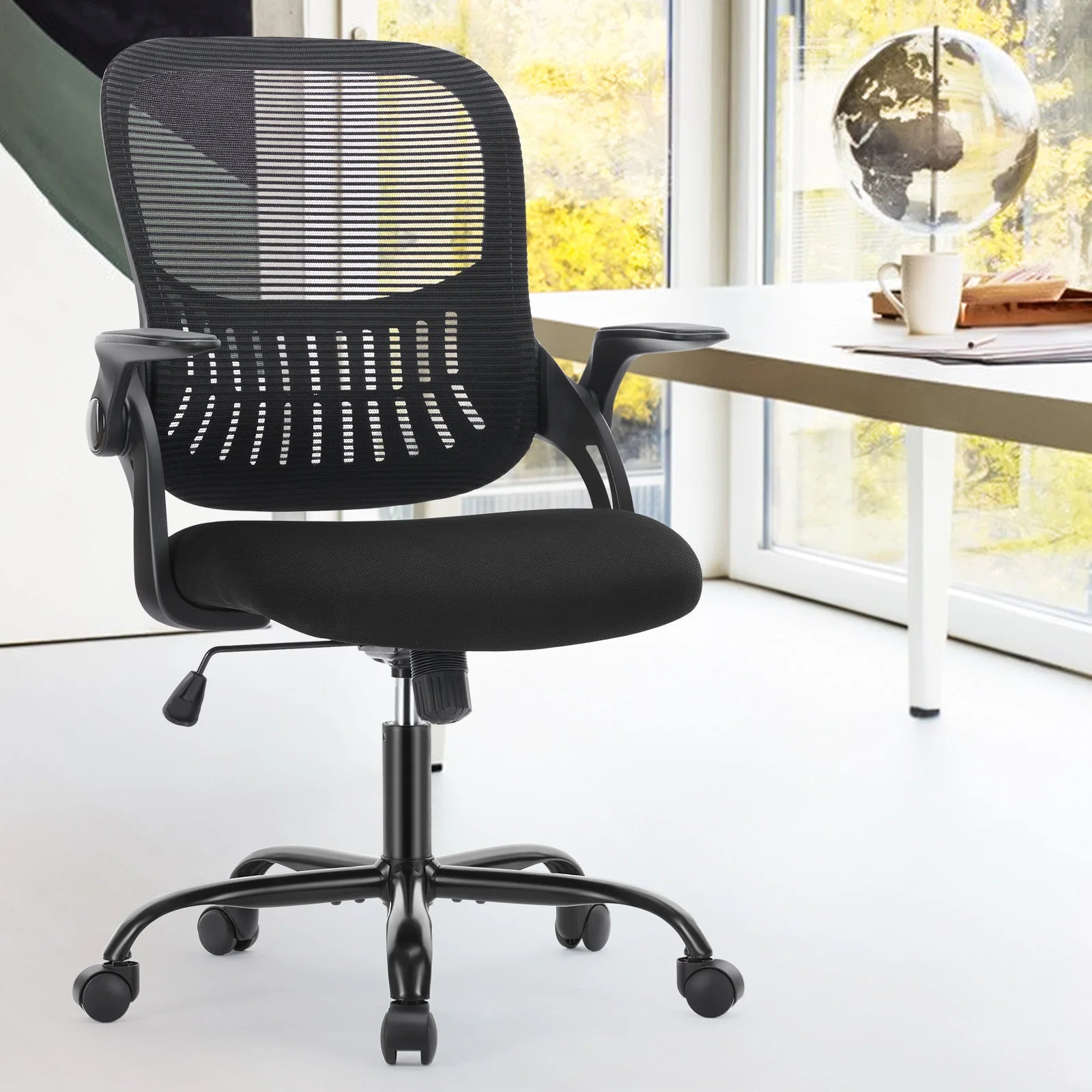 JHK Ergonomic Mesh Backrest Office Desk Chair Adjustable Height Computer Rolling Work Swivel Gaming Chairs With Wheels For Home