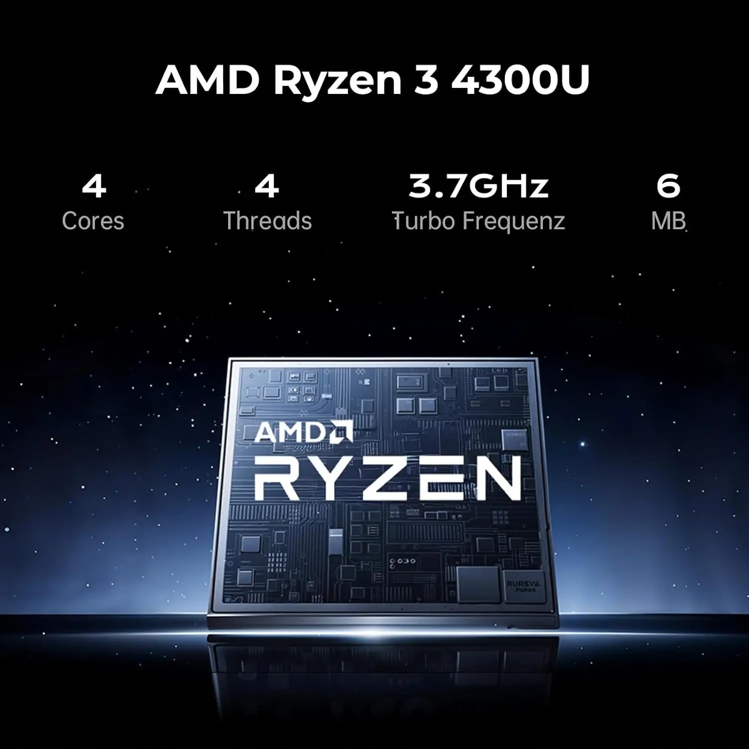 KAMRUI AX17PRO Laptop 17.3Inch AMD Ryzen3 4300U up to 3.7GHz 16GB DDR4 512GB M.2 SSD 62.7Wh Battery 1920P FHD Win11 Computer