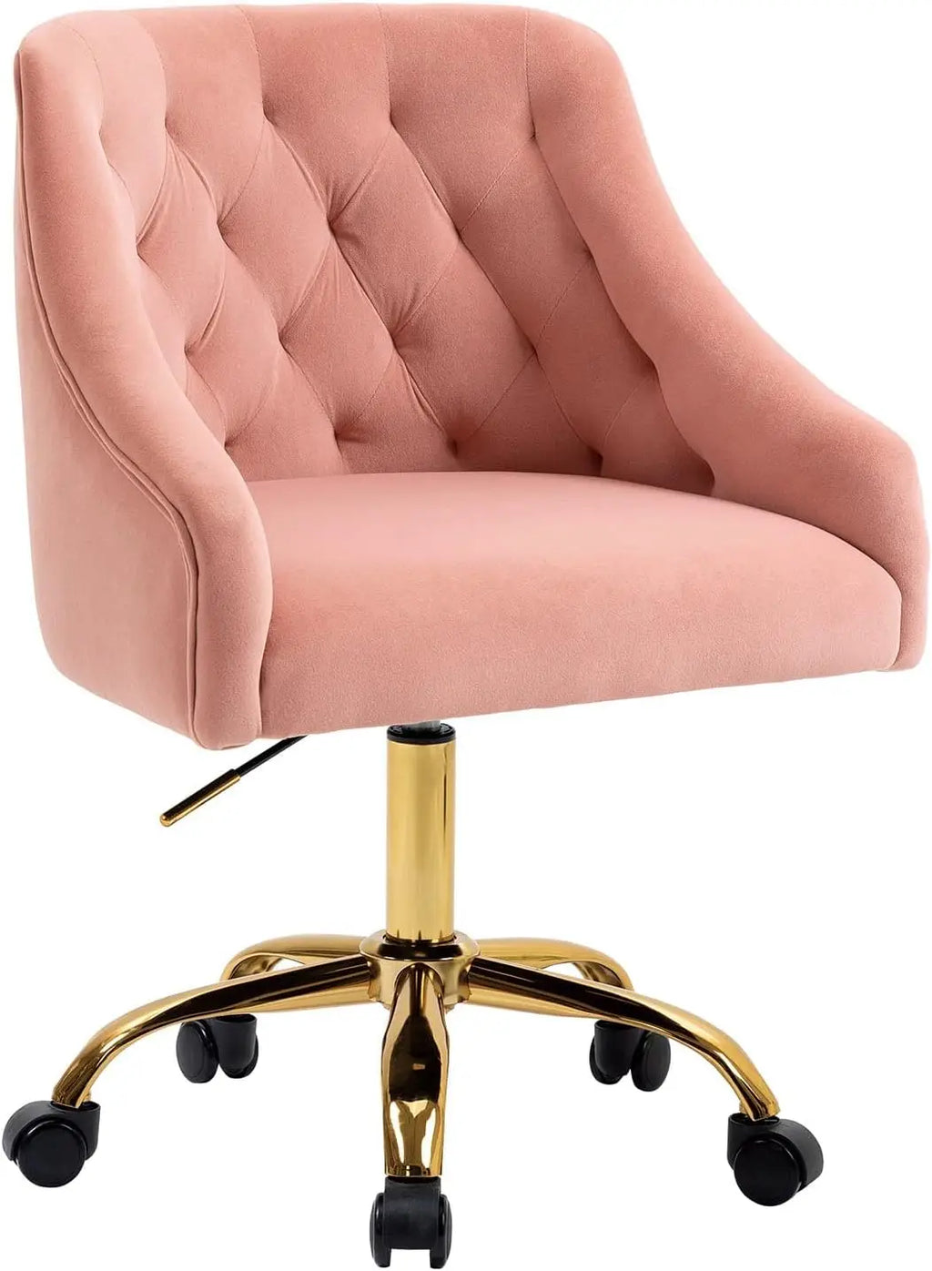 Home Office Desk Chair Modern Velvet Office Computer Chair Height Adjustable Mid-Back Task Chair