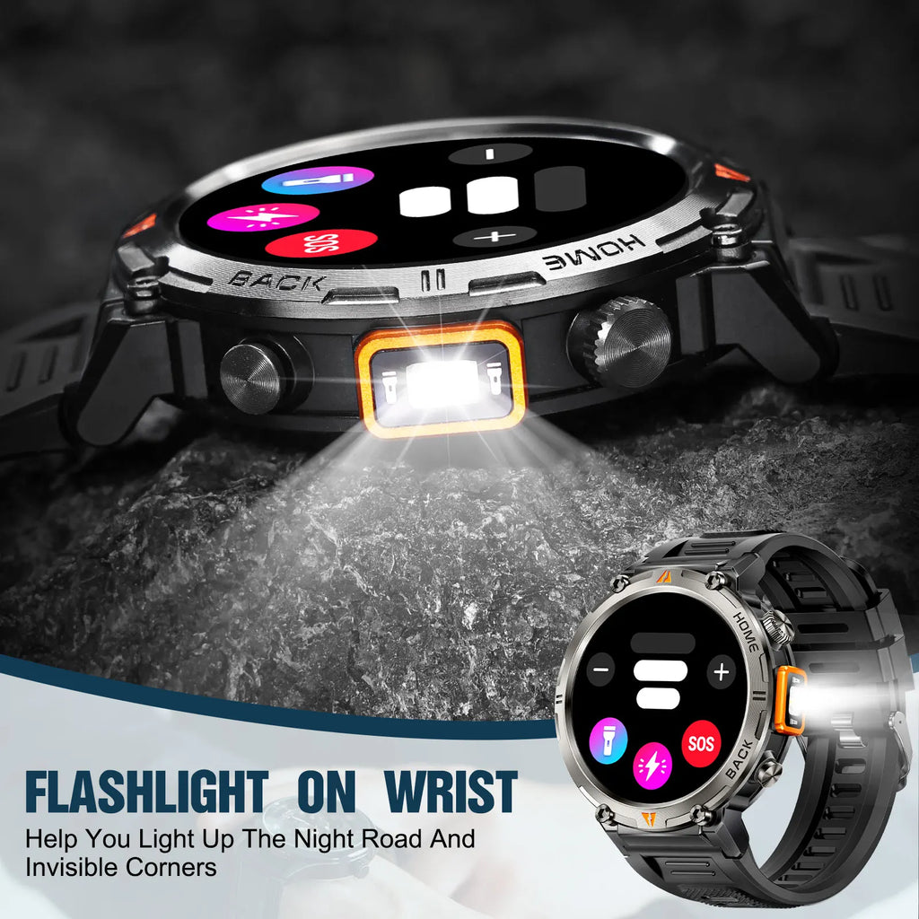 EIGIIS KE3 2025 New Bluetooth Call smartwatch for men Full Touch Screen With Health Monitor heart rate Flashlight