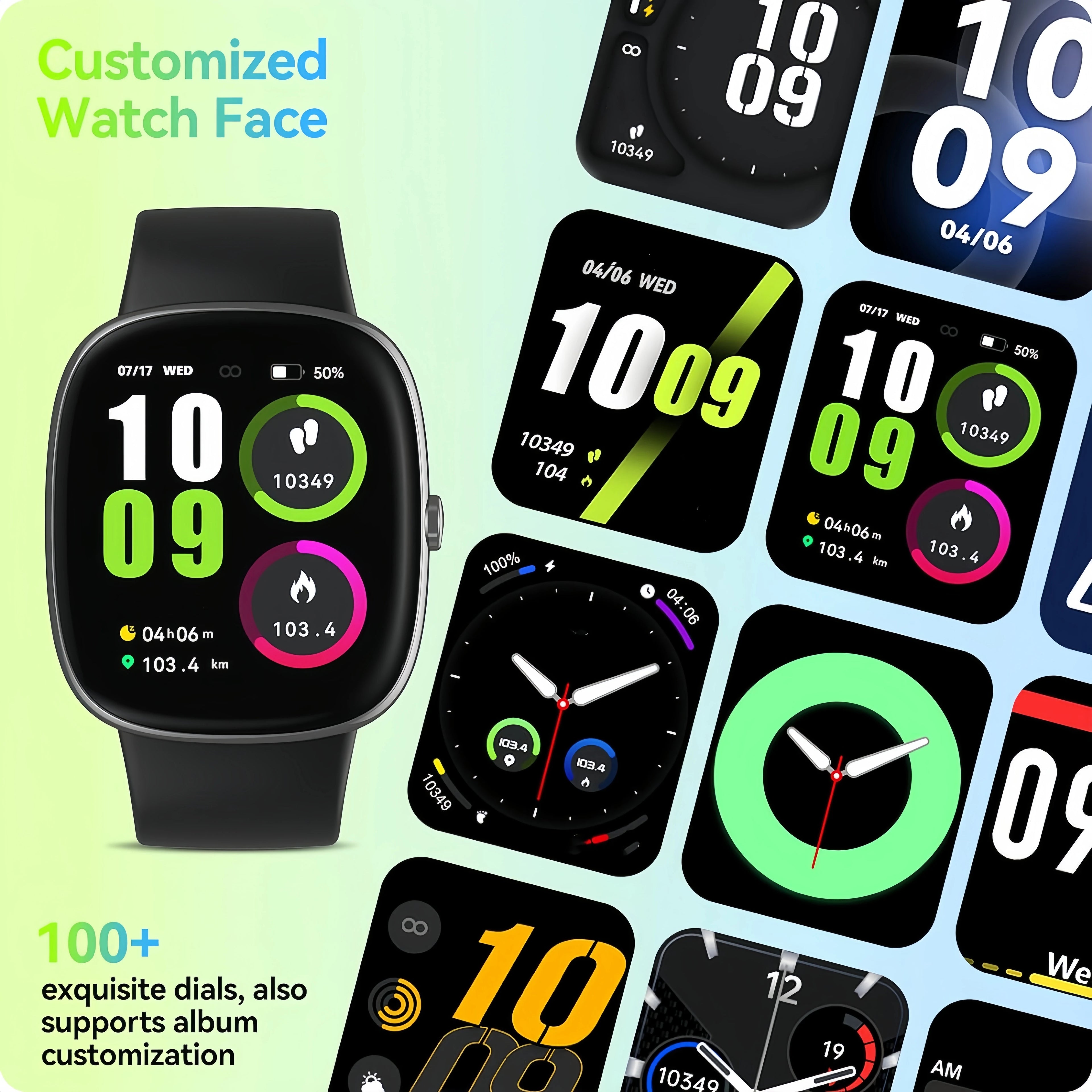 Smart Watches, Sleep Tracking,46mm,1.3oz,Step Calorie Counter Fitness Watch Activity Trackers Pedometer for iPhone