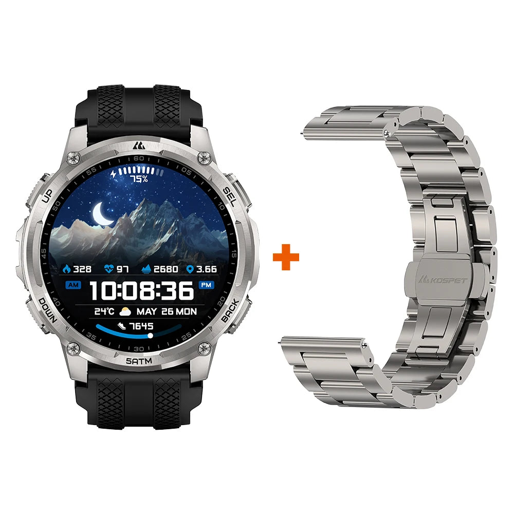KOSPET Men’s Outdoor Rugged Smartwatch with Flashlight