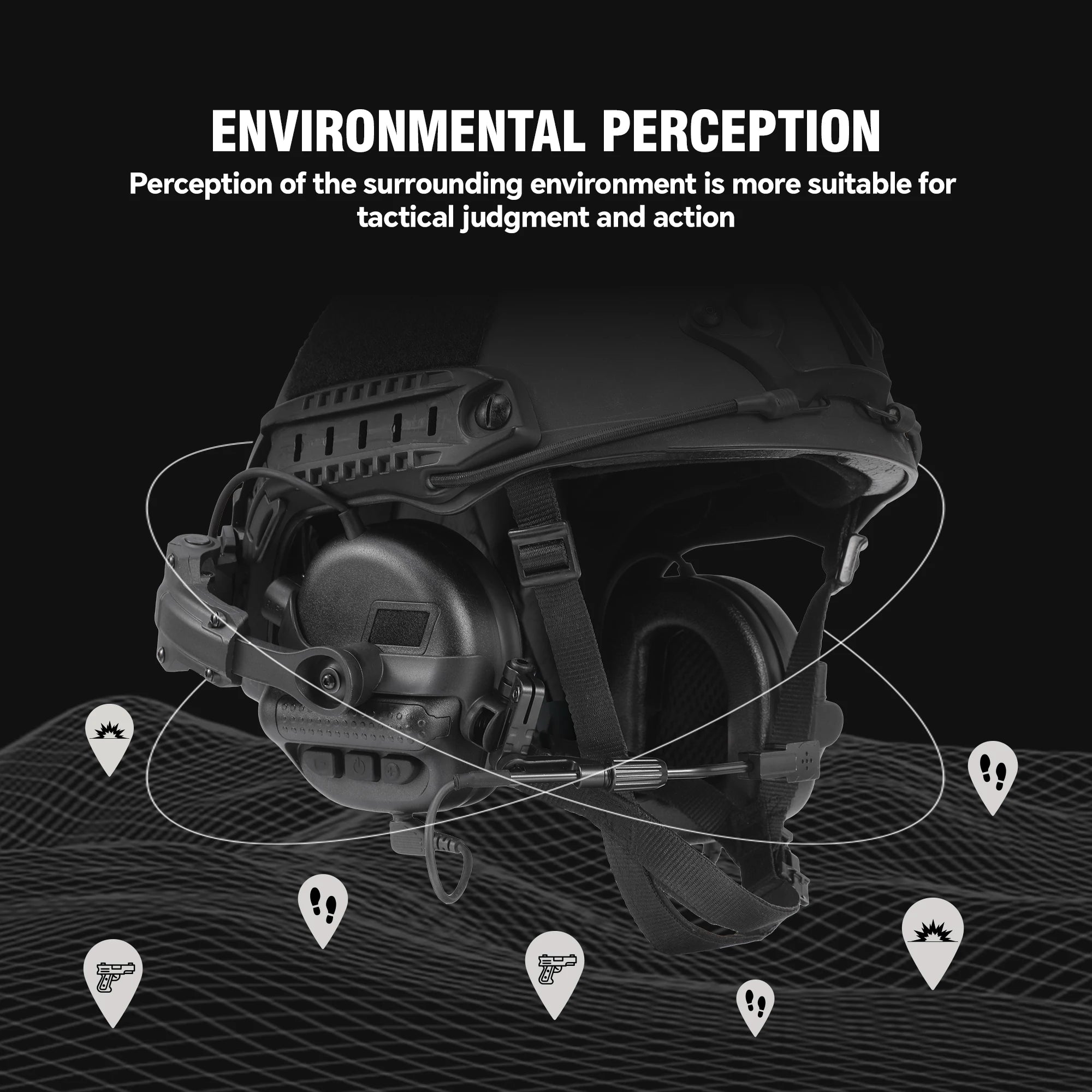 Army Shooting Earmuffs Tactical Hunting Headset Electronic Hearing Protector Active Noise Reduction Sound Pickup Headphone