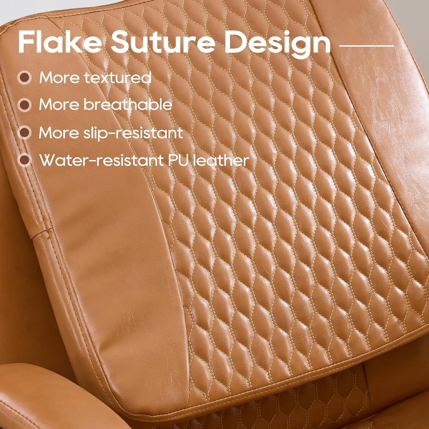 TCGBKAF Ergonomic Office Chair Criss Cross Chair with Flip Backrest PU Leather Adjustable Height Swivel Chair with Flip Up Arms