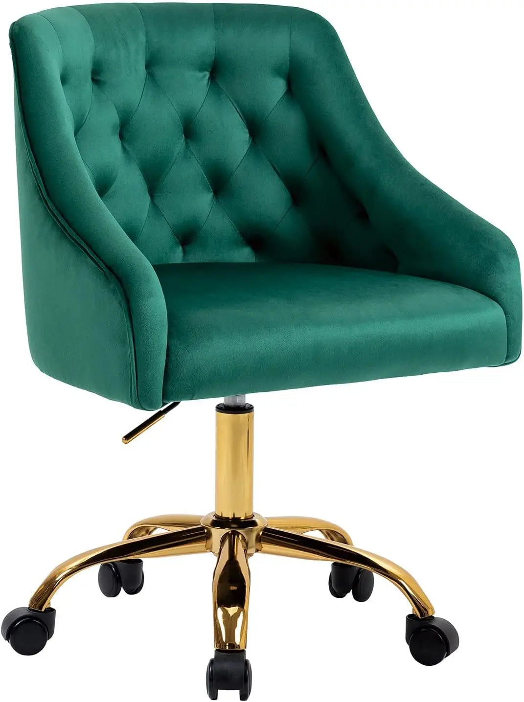 Home Office Desk Chair Modern Velvet Office Computer Chair Height Adjustable Mid-Back Task Chair