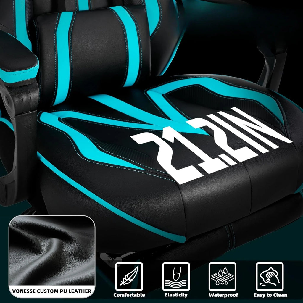 Gaming Chairs for Adults, Gaming Chairs with Footrest and Massage, Reclining Computer Chair for Heavy People,Big, Customized