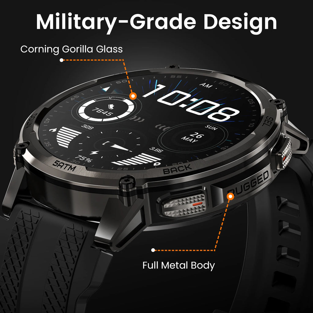 KOSPET Men’s Outdoor Rugged Smartwatch with Flashlight