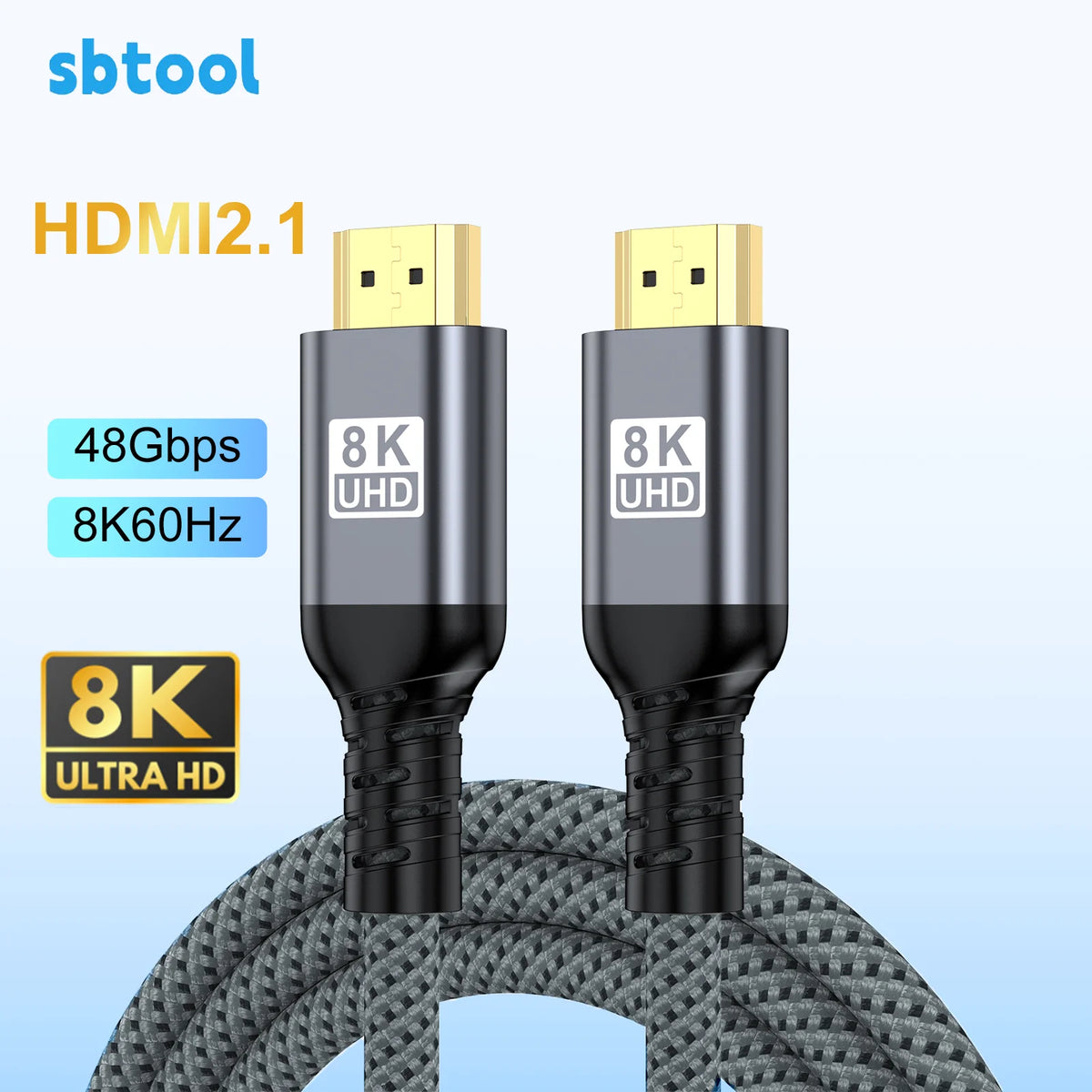 HDMI 2.1 Cable  8K 60Hz 4K 240Hz 48Gbps  Ultra High Speed HDR for HD TV Laptop Projector PS4 PS5