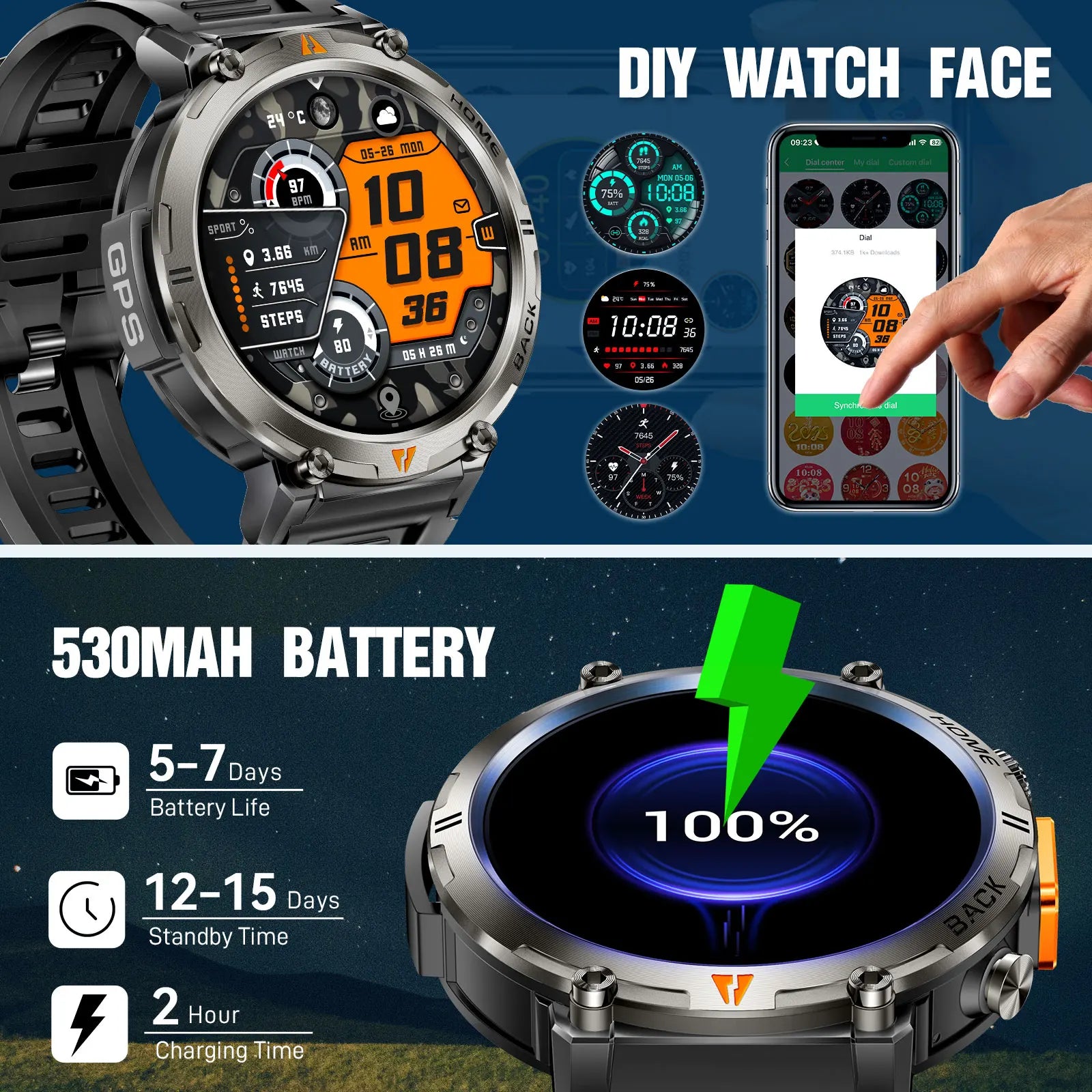 EIGIIS KE3 2025 New Bluetooth Call smartwatch for men Full Touch Screen With Health Monitor heart rate Flashlight