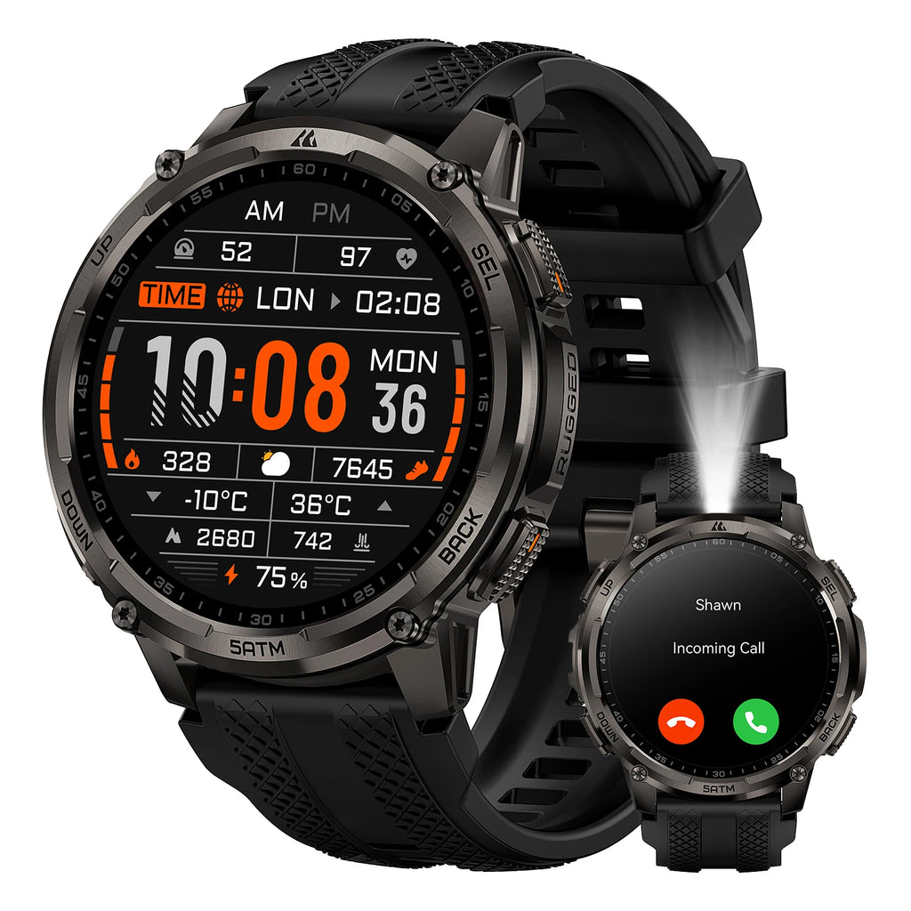 KOSPET Men’s Outdoor Rugged Smartwatch with Flashlight