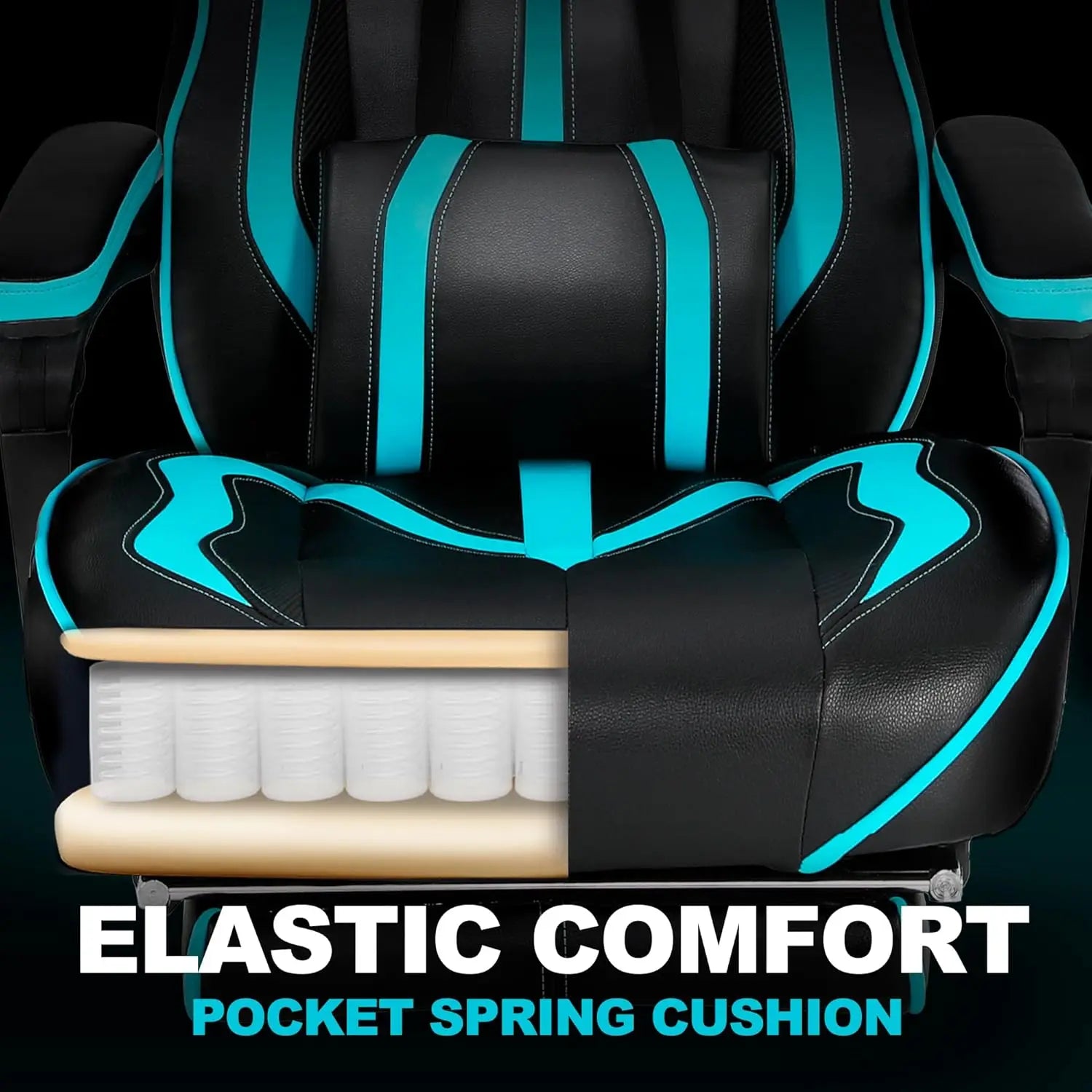Gaming Chairs for Adults, Gaming Chairs with Footrest and Massage, Reclining Computer Chair for Heavy People,Big, Customized