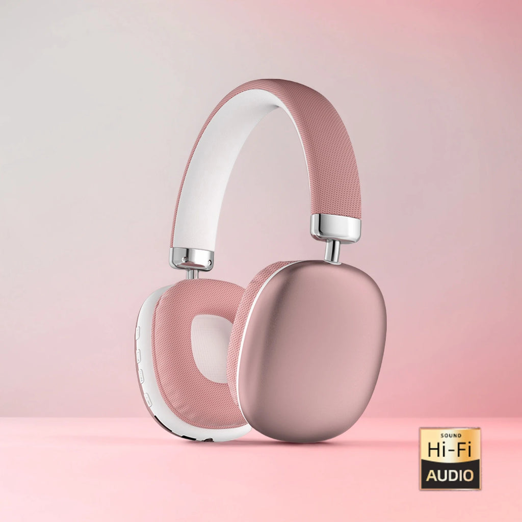 Simple Stylish Foldable Bluetooth Headphones Over Ear HiFi Stereo Wireless Headset Support AUX TF FM For Music Sports